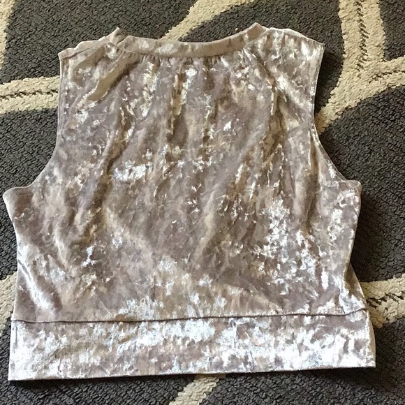 Velvet Gray Crop Top - Picture 2 of 2
